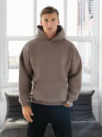 Idris Oversized Hoodie Brown f