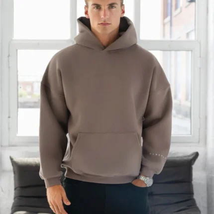 Idris Oversized Hoodie Brown f